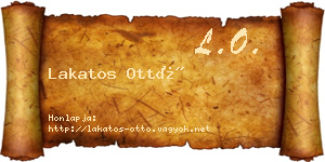 Lakatos Ottó névjegykártya